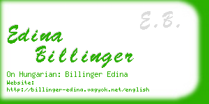 edina billinger business card